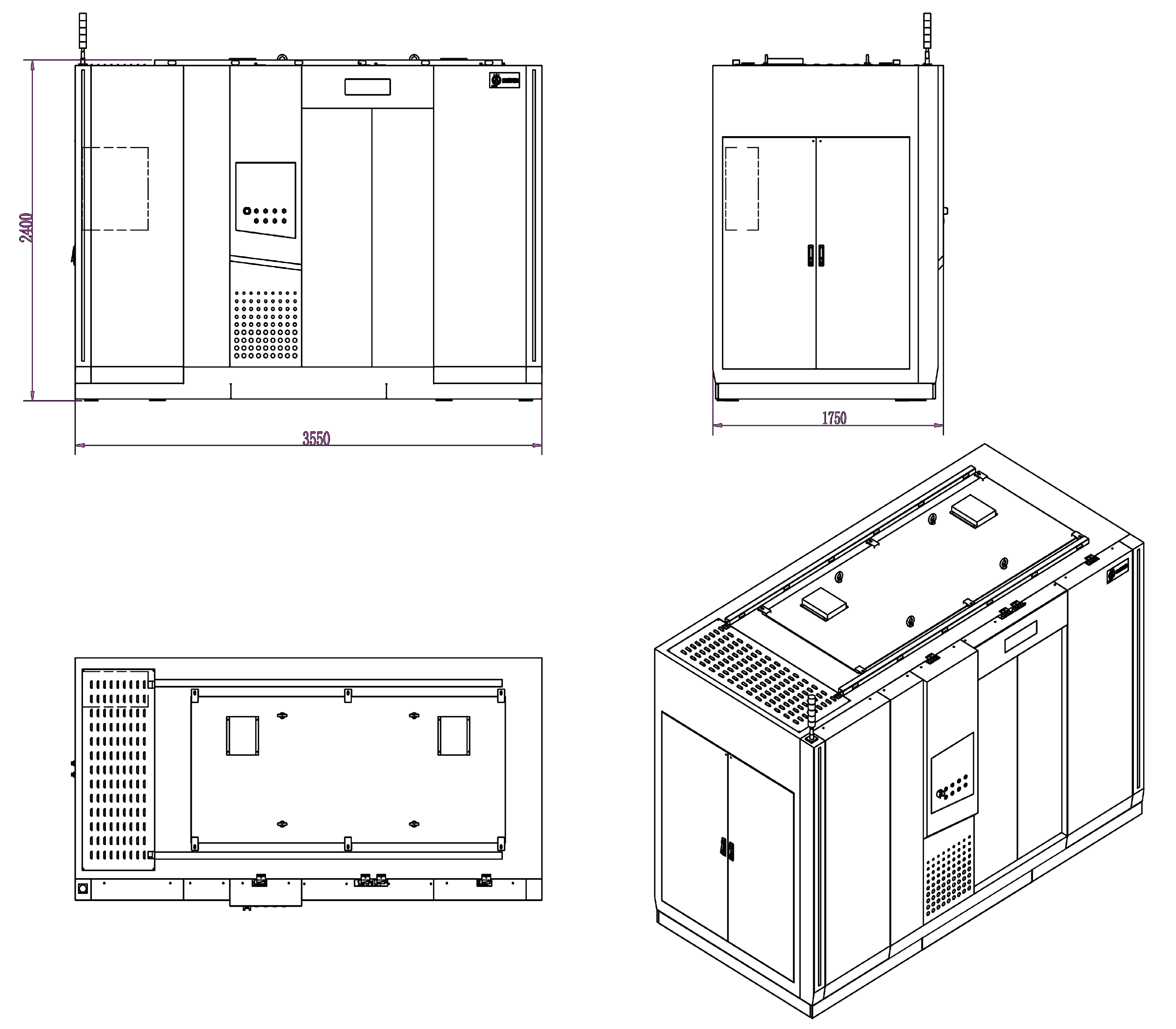 UNCT-2600-尺寸三视图