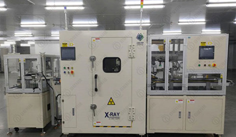 Использование Micro-фокус рентген, чтобы проверить выравнивание анода и катод для полимера литиевой батареи